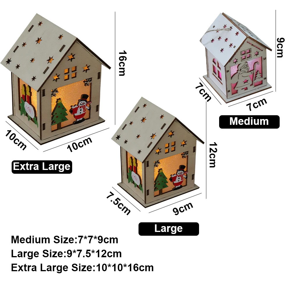 Рождественский светодиодный светильник для шалей, Рождественская елка, деревянный дом, украшения, светодиодный светильник для шалей, отеля, бара, Рождественская елка, украшения, висячие украшения