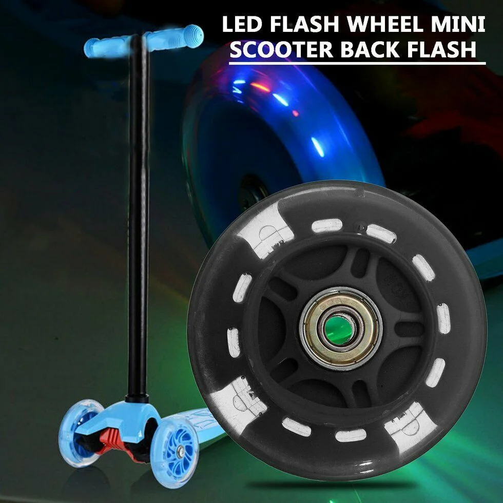 1 шт. 100 мм Светодиодная Вспышка колеса для мини-скутер колеса с 2 ABED-7 Подшипники