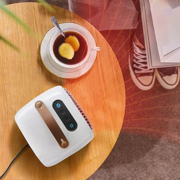 

Electric Heater Mini Portable Fan Heater Personal Space Warmer for Indoor Heating Camping Any Place Adjustable Thermostat White