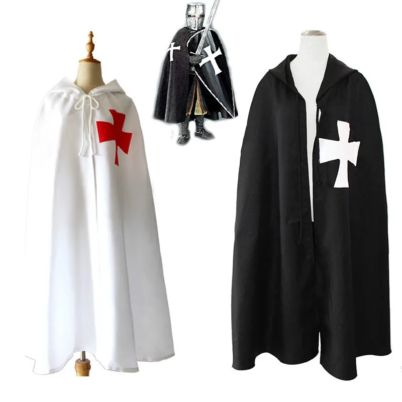 

European Crusaders Costume Adult Medieval Warrior Fancy Knight Costume Men Rope Cape Halloween Roman Royalty Cosplay Comic Con