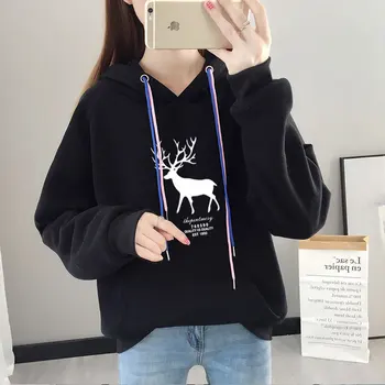 

Female Sweatershirt Autumn Gray color Women Pullover Novelty Tee Shirt FemmeBlack