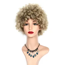 Смешанные светлые кудрявые парики для черных женщин блонд синтетические волосы парики Повседневные Вечерние косплей парик Термостойкое волокно