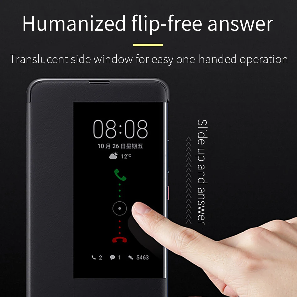 详情6Huawei Mate 20 Pro Flip Case Cover Official Huawei Mate 20 case Smart View Window PU Leather Luxury Protective Wake up mate20