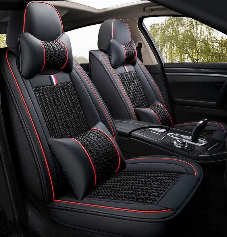 BLACK LUX Универсальный чехол для автомобильного сиденья для Ford Fiesta Focus 2 3 S-MAX kuga Ranger Mondeo mk3 аксессуары Чехлы для наклейки для авто - Название цвета: BLACK LUX