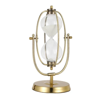 

Metal, Sand, Glass European Rotation 60 Minutes Hourglass Timer Home Decoration Desktop Sand Timer