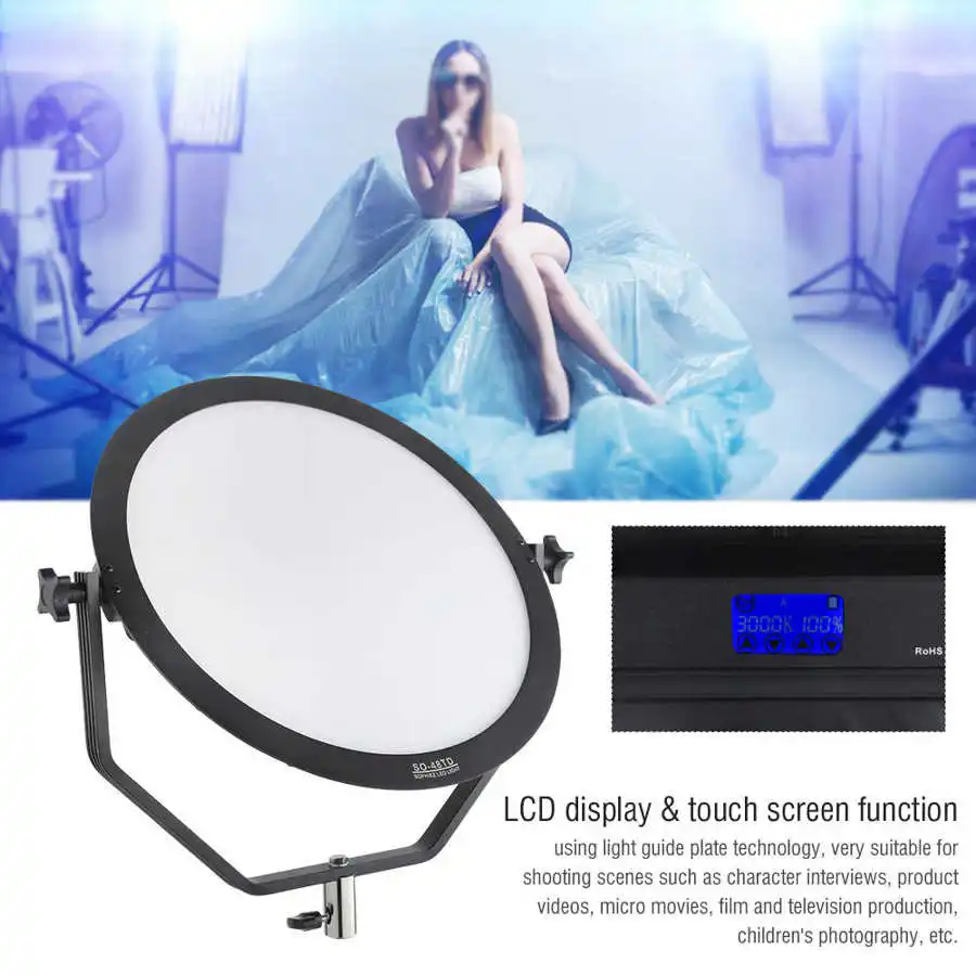 US $309.00 FalconEyes SO48TDXPhotography Soft Light 30005600K Dual Color Temperature 48W Power Stepless Dimming Touching LCD Display