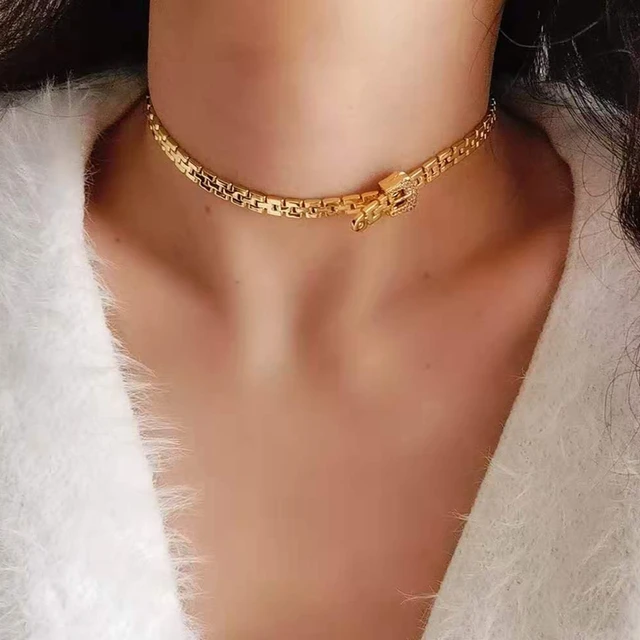 Band gold choker