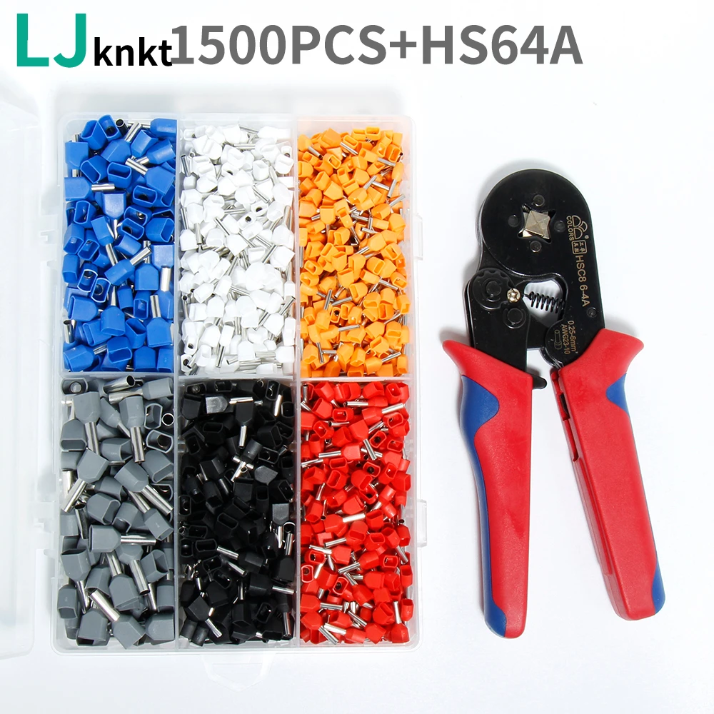 

European square pin type pre insulated cold pressing terminal crimping pliers HS6-4A Crimping pliers Tube type parallel terminal