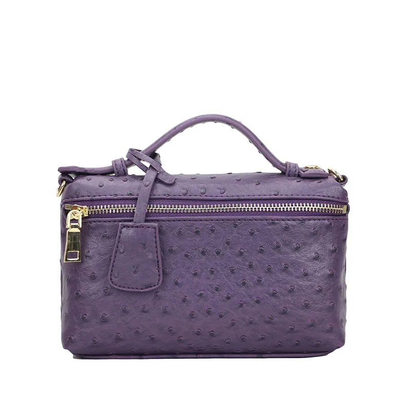purple Новая дизайнерская сумка под заказ, кожаные сумки с узором страуса, женские клатчи, вечерние, Evning, трендовая сумка, сумка из страуса с цепочкой - Цвет: purple
