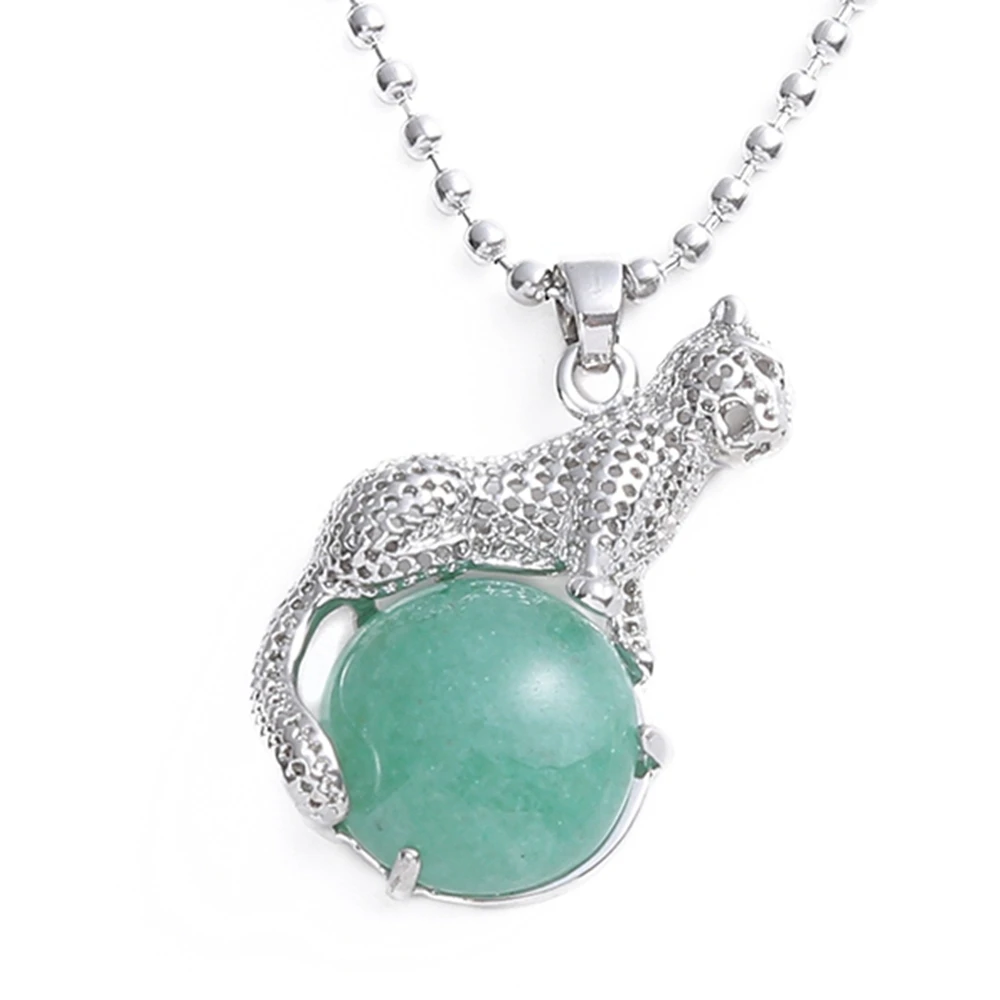 ASHMITA женское ожерелье с подвеской в форме леопарда из натурального камня для