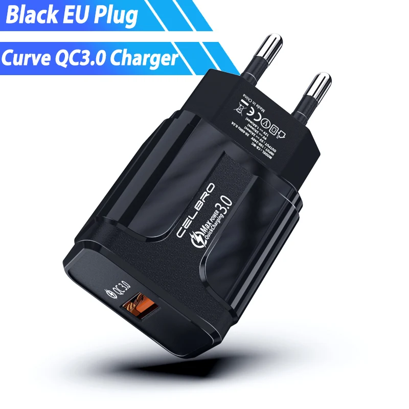 Usb type-C кабель для быстрой зарядки mi cro USB кабель 2 в 1 быстрая зарядка 3,0 зарядное устройство для телефона Usbc mi crousb для samsung Xiaomi mi 9 9T A3 - Тип штекера: QC3.0 Charger EU