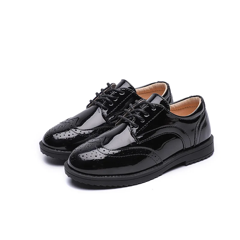 Chaussures de danse en cuir verni pour adolescents et enfants