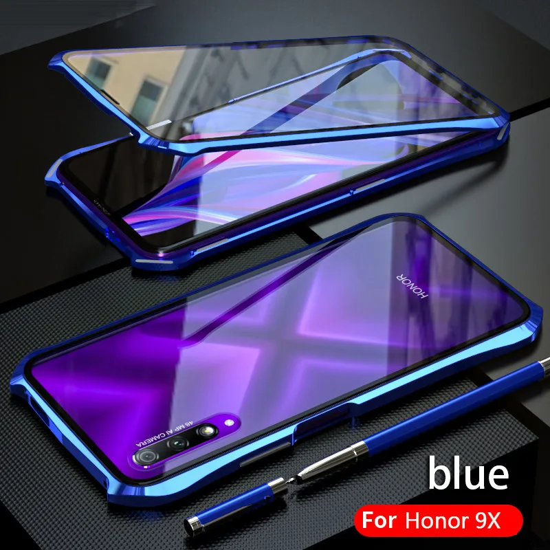 Чехол для huawei Honor 9X, чехол, двойное стекло в рамке, Магнитный чехол king, чехол для huawei Honor9X, Магнитный чехол все включено