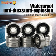 10 шт. 608-2rs подшипник из нержавеющей стали для пальцев Спиннер гироскопа встроенный роликовый скейт раздвижные коромысло скейтборд подшипники анти-вода
