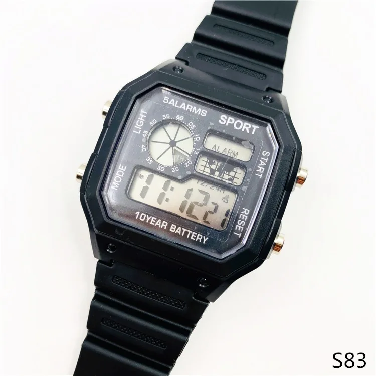 S83 Movement Children Watch Waterproof LED Seven Colored Lights with Alarm Clock Kids Watches afbeelding