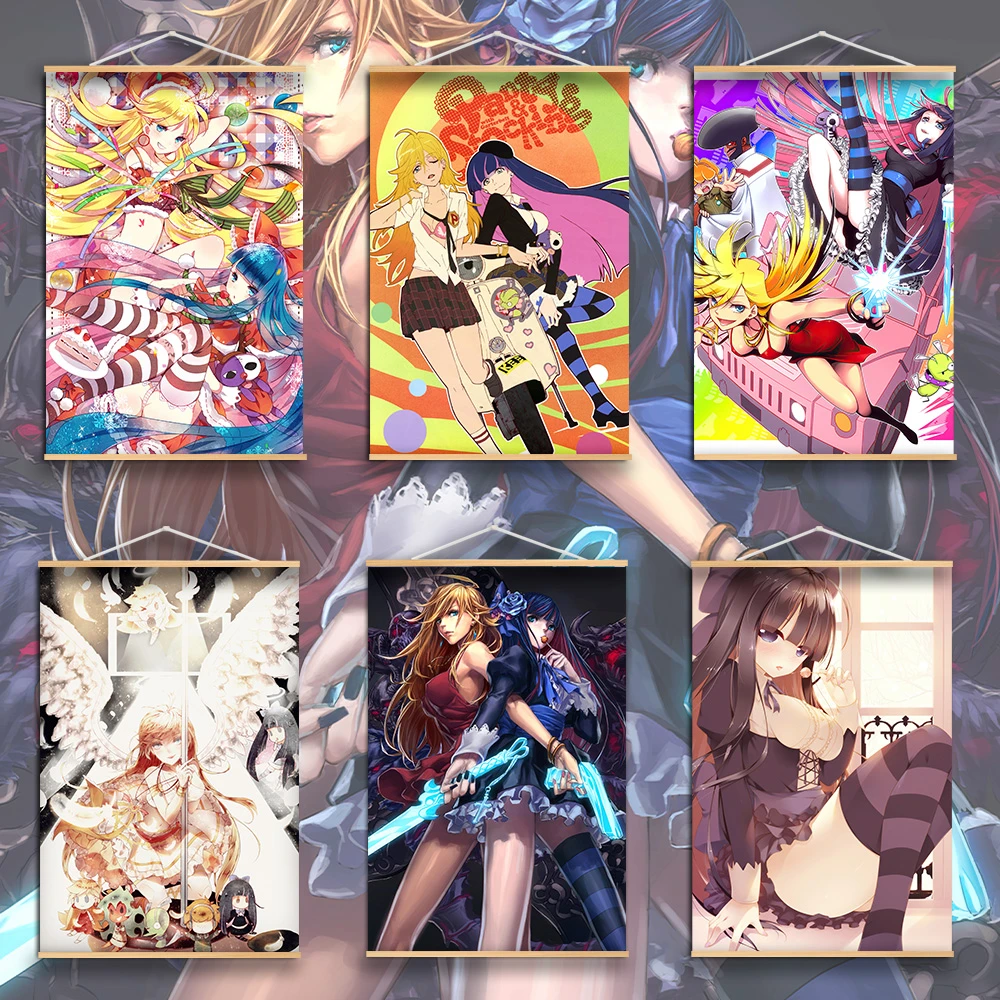 Withガーターベルトパンティ ストッキングアニメポスターのキャンバス絵画壁の装飾レトロポスター壁アート絵の部屋の装飾家の装飾 Painting Calligraphy Aliexpress