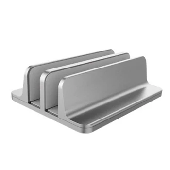 

Vertical Laptop Stand 2 Slot Laptop Stands Bookshelf Aluminum Alloy Holder Support Bracket With Hex Wrench For Notebook Tablets