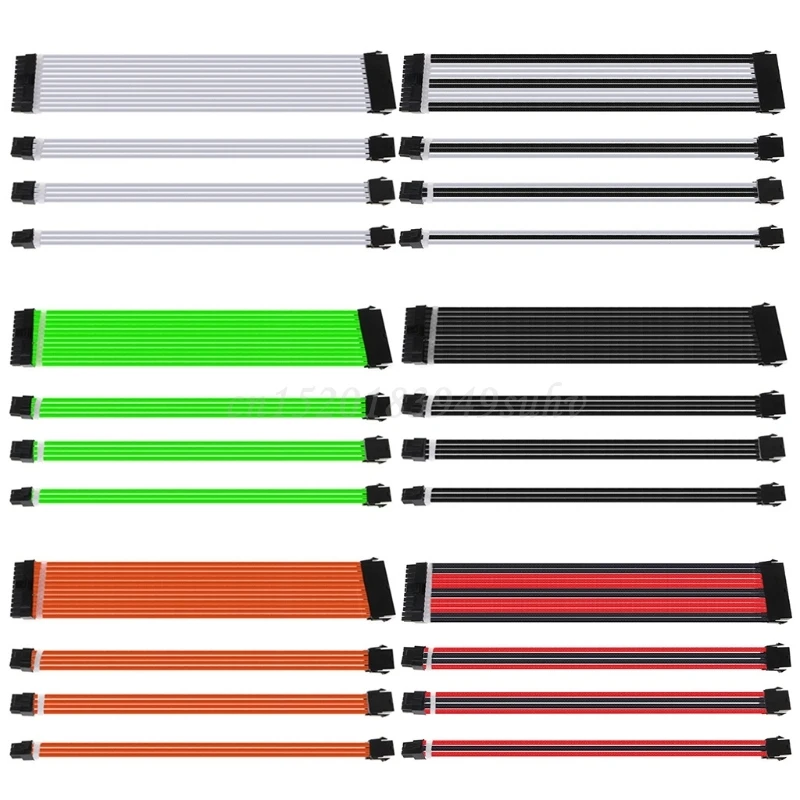 7 Colors A-TX Basic Extension Cable PC GPU CPU Power Supply 1 Set