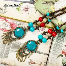 Ataullah Grânulos Coloridos Feitos À Mão Étnica Boho Mulheres Colar Encantos Bohemia Gargantilhas Colares Pai-Filho Do Vintage Jóias NW077(China)