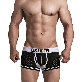 

New Hot Men's Boxer Mesh Breathable Sexy U Convex Bag Low Waist Men's Underwear
