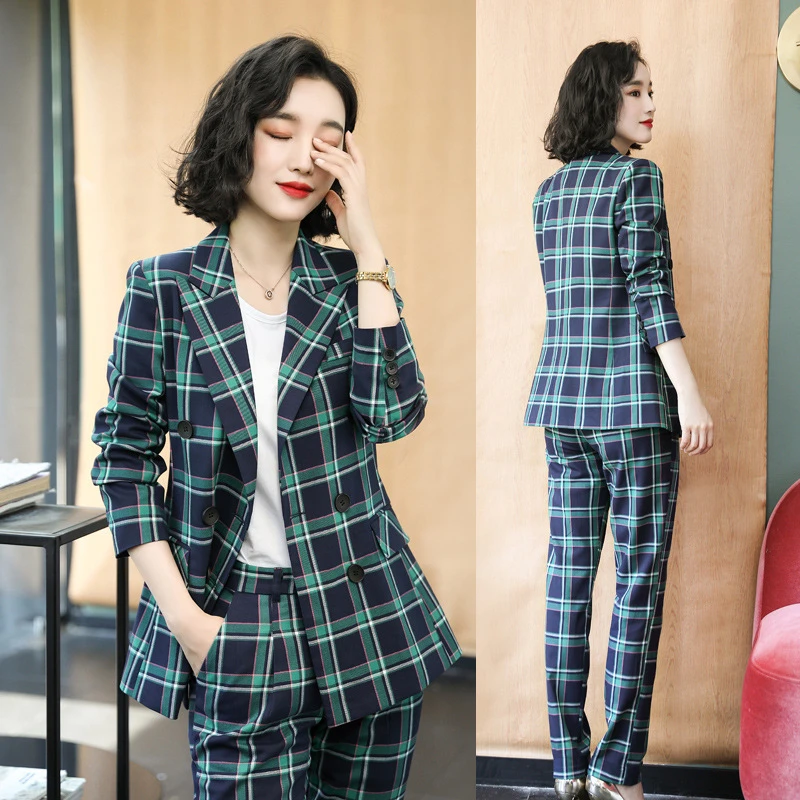 plus size plaid suit