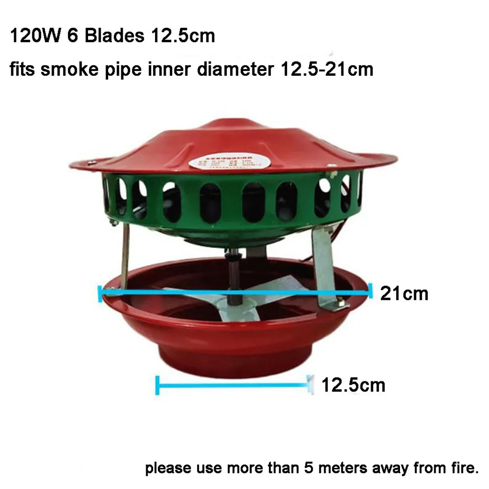 40-60-80-120ワット煙突ファン家庭用煙突喫煙デバイスストーブ排気煙誘引ファン