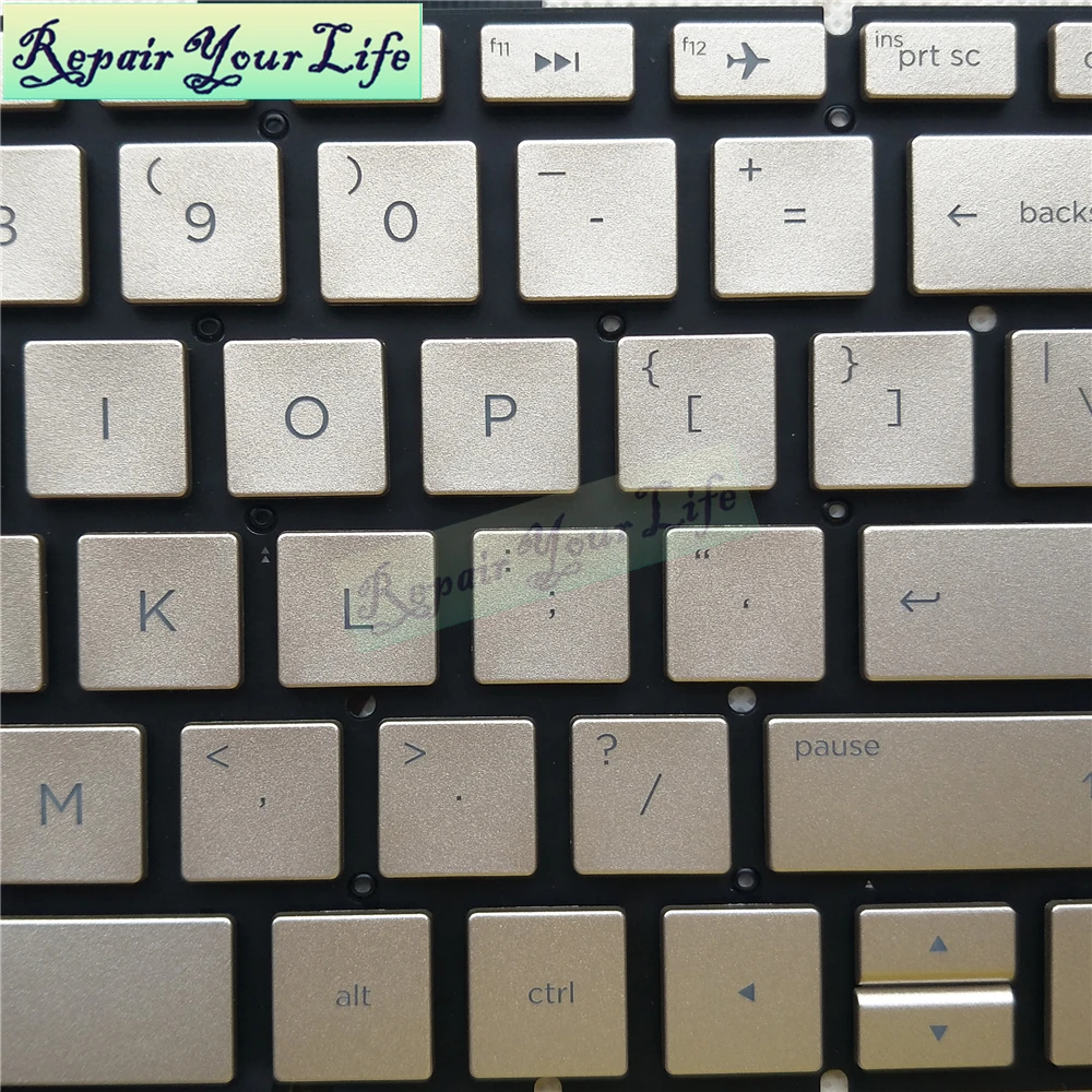 Teclado para Laptop hp Envy X360 15m 15-bp 15-bp015 15-bw 250 g6 com Retroiluminado Dourado 9090320-xua - Imagem 2