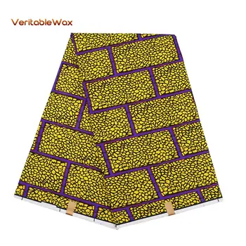 

100% Polyester Wax Prints Fabric Ankara African Wax Print Fabric Wax High Quality 6 Yards African Fabric For Party Dress FP6148