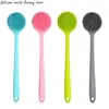 Silicone world Bath Brush Back Body Bath Shower Scrubber Brushes Long Handle Exfoliating Skin Massage Brush Silicone Scrubber 1