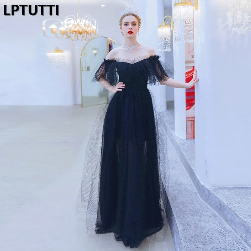 

LPTUTTI Mesh New For Women Elegant Date Ceremony Party Prom Gown Formal Gala Events Luxury Long Evening Dresses