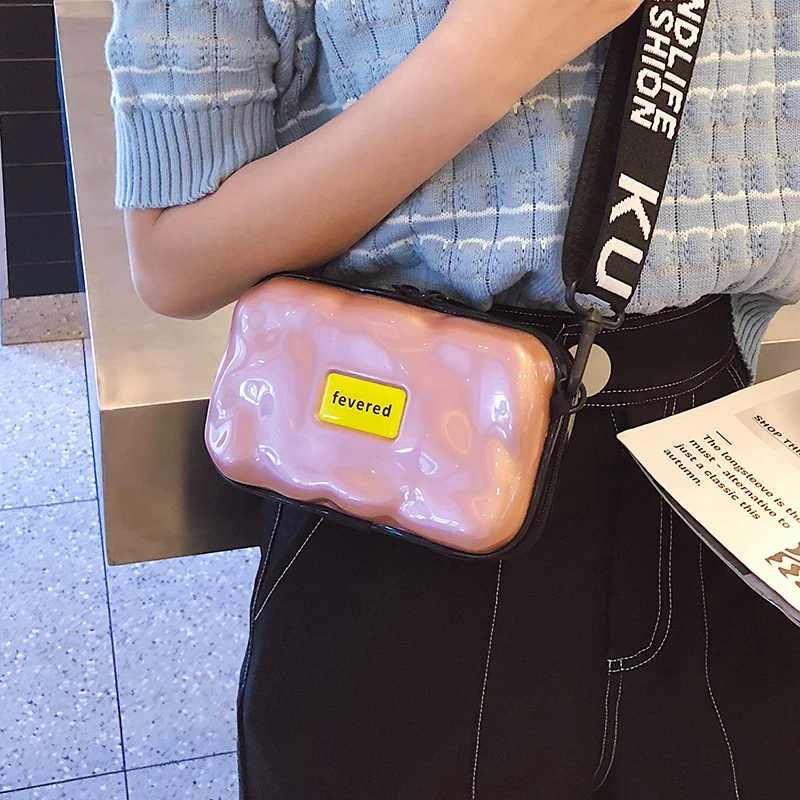 Skup Moda luksusowe torebki dla kobiet 2019 nowa walizka kształt skrzynki Mini torba na bagaż kobiety znane marki sprzęgłowa torba mała torba