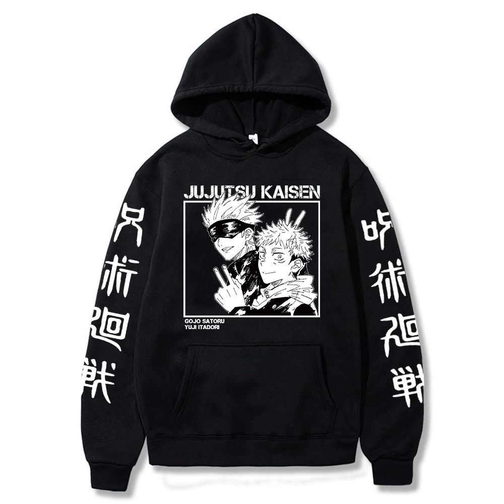 

Jujutsu Kaisen Hoodie Pullovers Tops Loose Long Sleeves Men Hoodies Harajuku