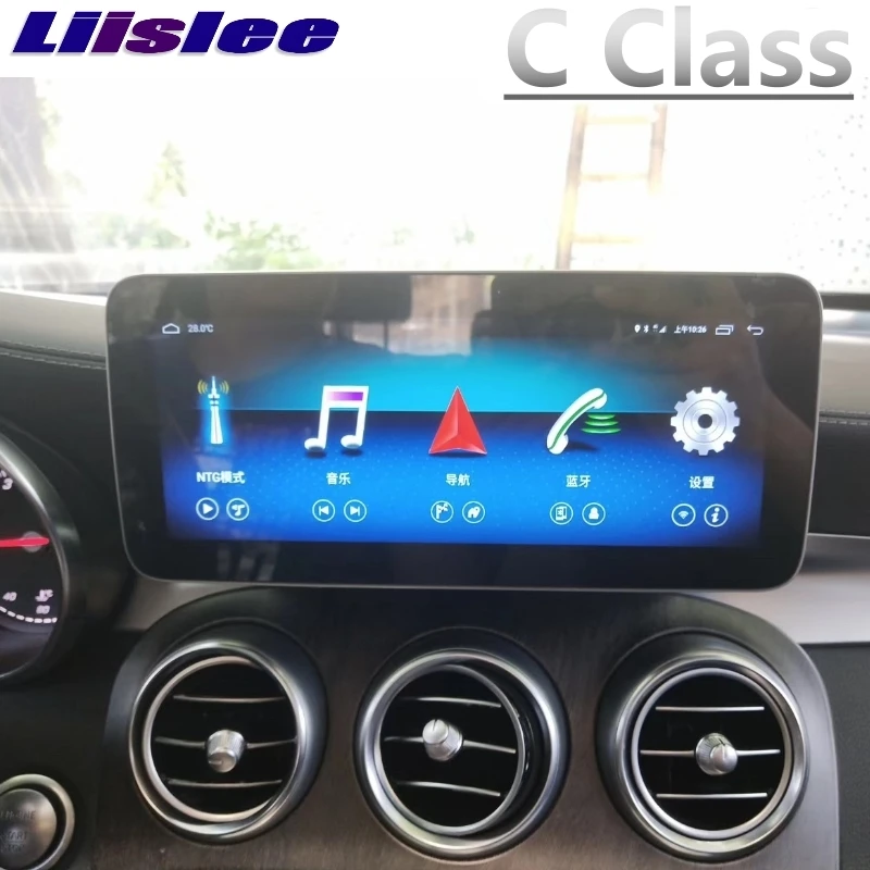 Для Mercedes Benz MB C Class W205~ Liislee автомобильный мультимедийный плеер NAVI CarPlay адаптер автомобильный Радио экран gps навигация