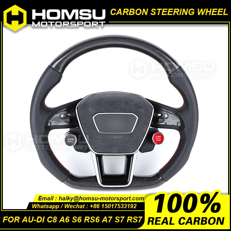 Volante In Fibra Di Carbonio 2020 Per Audi C8 A6 S6 Rs6 A7 S7 Rs7 Volante In Fibra Di Carbonio