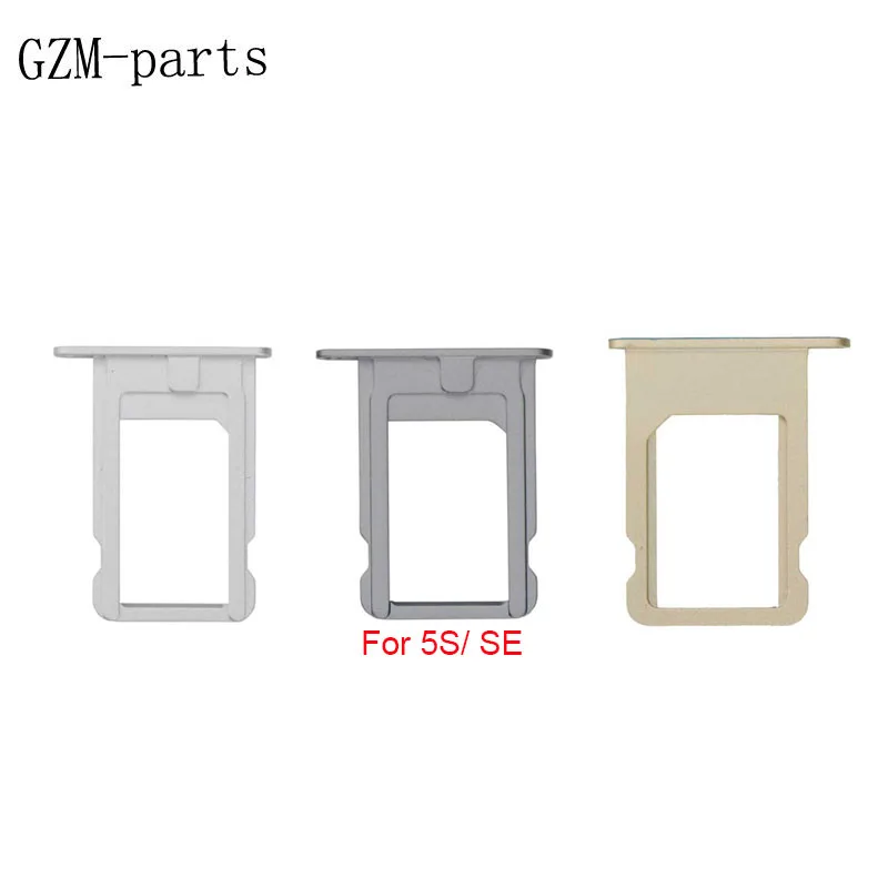 

GZM-parts Phone Accessories SIM Card Tray Holder Slot Replacement adapter for iPhone 5S SE sim card holder Gold/Gray