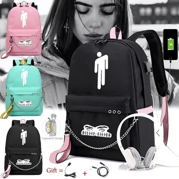 

BPZMD Stranger Things Cute Rabbit Ears Backpack for Women Waterproof Canvas School Student Backpack Fashion Street Travel Bags