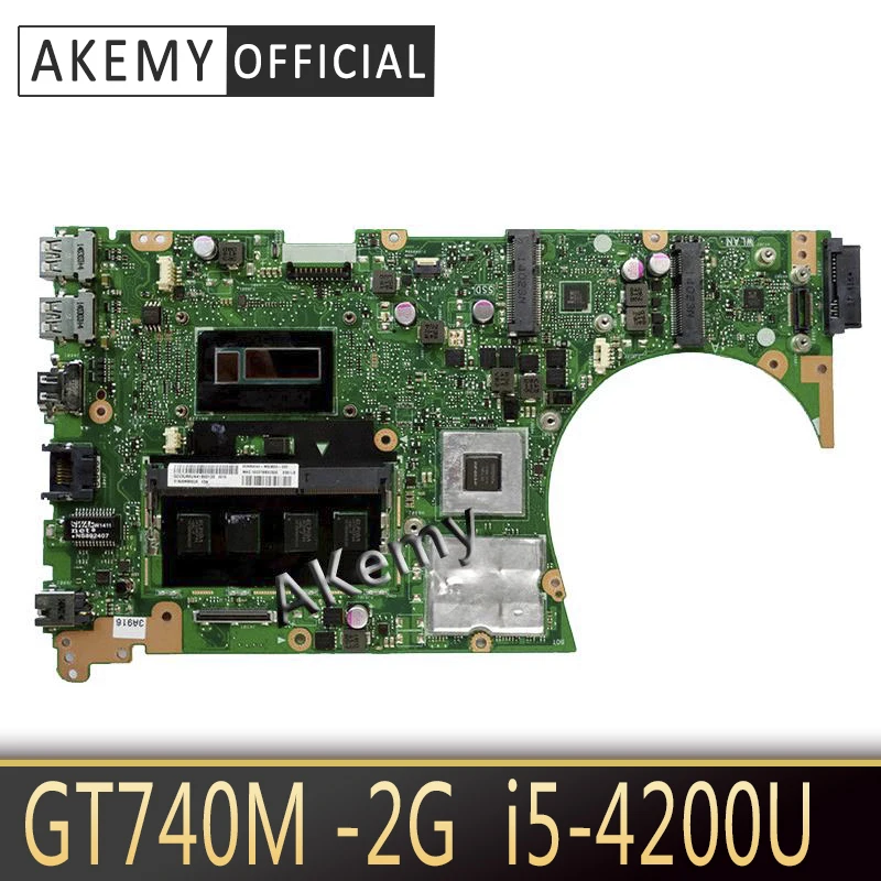 Akemy S551LB материнская плата для ноутбука ASUS S551LN S551LD S551L тест оригинальная 4G RAM I5-4200U