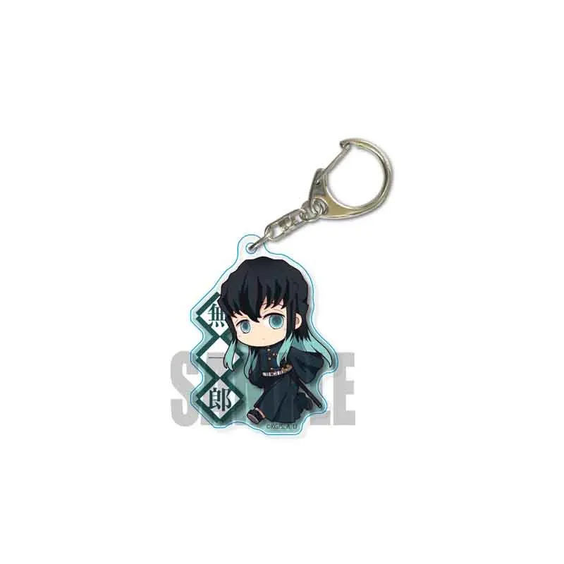 Хаки Аниме демон убийца Kimetsu no Yaiba брелок милый акриловый Tanjirou Nezuko Agatsuma Zenitsu Rengoku Kyoujurou брелок ювелирные изделия - Цвет: Хаки