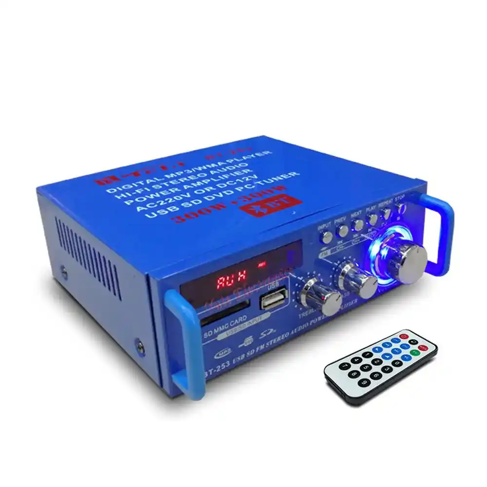 2 12v ハイファイ 80db Bluetooth アンプ Bt 253 ラジオ Bluetooth プラグインカードラジオアンプホームシアター アンプ アンプ Aliexpress