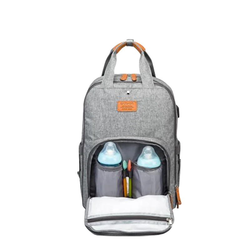 Большая сумка многофункциональные серые подгузников, сумки детские сумки рюкзак ухода новорожденными сумка для коляски рюкзак для мамы рюкзак для путешествий маме рюкзак для мамы подарок - Цвет: Dark Gray