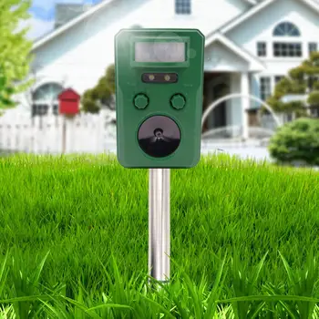 

Outdoor Solar LED Sharp Flash Ultrasonic Dispeller Cat Dog Bird Sensor Repeller