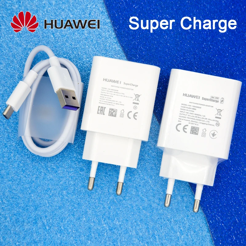 Оригинальное быстрое зарядное устройство HUAWEI 40 Вт 22 5 кабель Supercharge Type C для P30 P40 P10