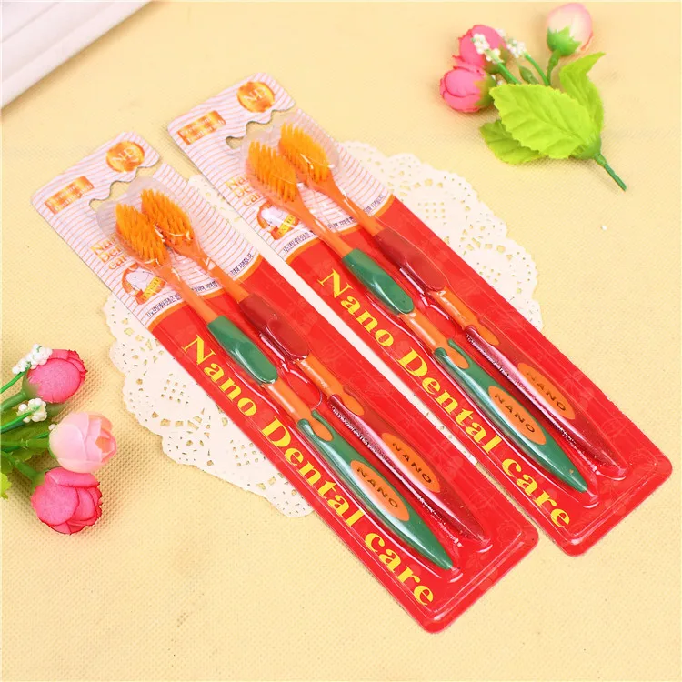 

South Korea Bamboo Charcoal Nanometer Toothbrush Double Layer Soft Bristle Toothbrush 2 Loaded Wandering Peddler Stall Supply of