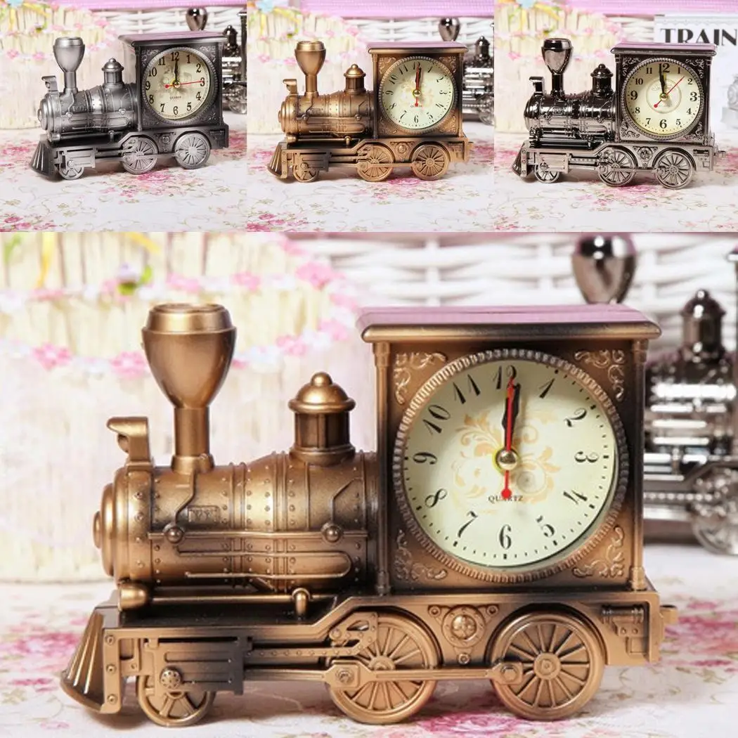 Home Decor Retro Creative Golden Bronze Alarm Clock AA Battery(Not