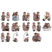 Юбилей свадебный подарок Смола любящие пожилых парные фигурки украшения старости жизни домашний декор для спальни гостиной