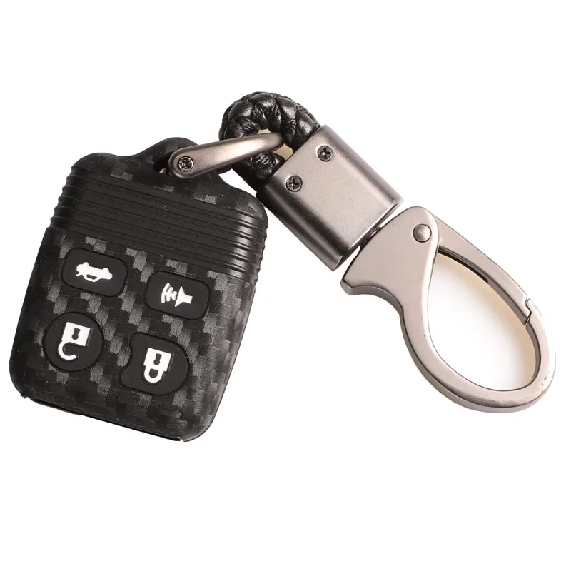 Keyforkess 4 pulsanti copertura in Silicone senza chiave di transito chiave auto remota adatta per Refit Ford Lincoln Mercury Fob Case - H743b26e6496b417386c596a318166133Q