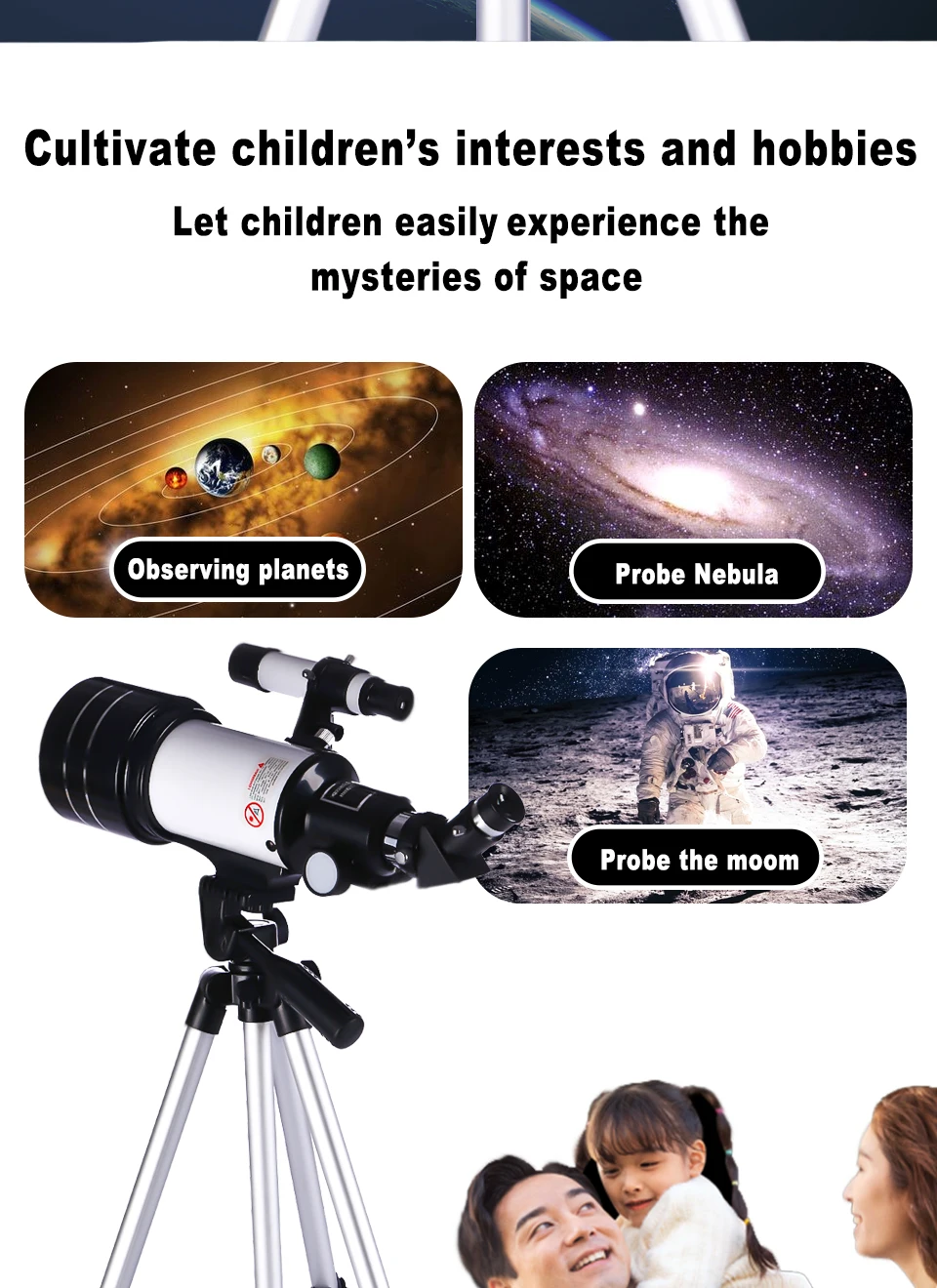 smart water meter 150X Professional Astronomical Telescope Monocular HD Powerful Binoculars 70MM Eyepiece Night Vision for Space Star Camping clothing measuring tape