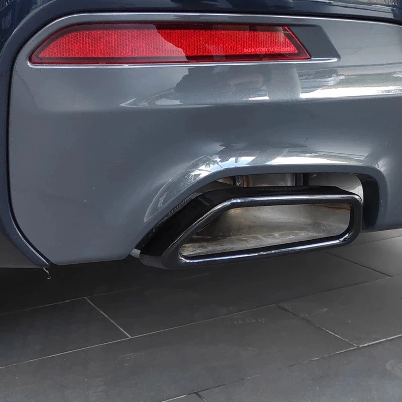 Stainless Steel,Car Tail Muffler Exhaust Pipe Output Cover Parts,For BMW 5 Series G30 G38 2018-2022 External Accessories
