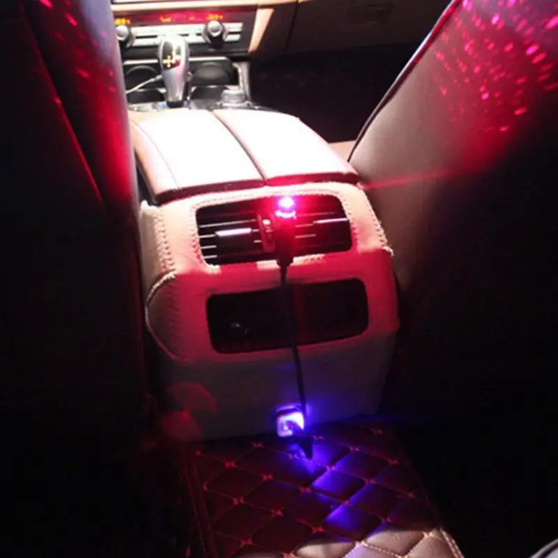 Автомобильный светодиодный светильник звездное небо, проектор красного цвета, декоративная лампа для окружающей среды, Прямая поставка