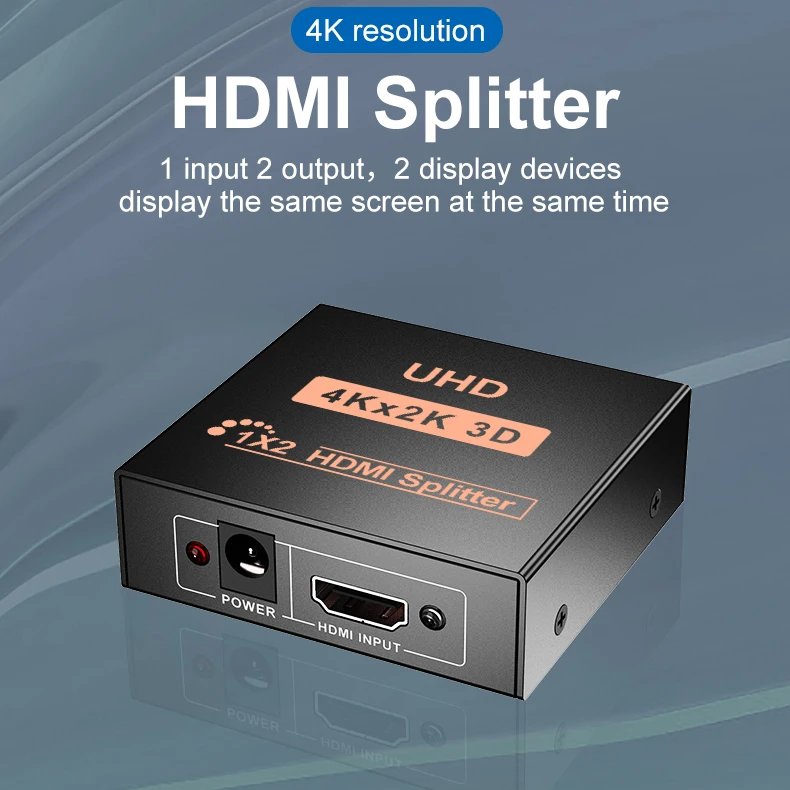 4K разделитель UHD 3D HD HDMI 1x2 1080P переключатель разделение 1 в 2 выход ретранслятор